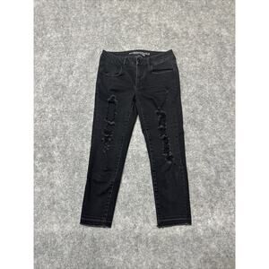 American Eagle Outfitters Women’s Super Stretch Distressed Jeans Size 6 Black